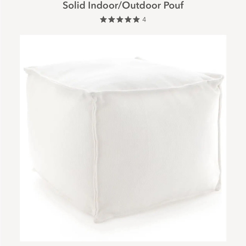 Fresh american annie selkes in outdoor Textured Blue Gray Pouf ottoman cover